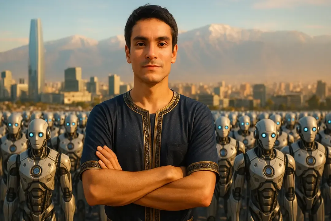 Sebastian programando en Santiago